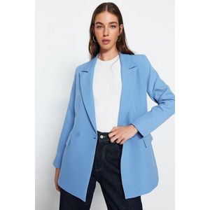 Trendyol Dark Blue Regular Lined Double Breasted Closure Woven Blazer Jacket obraz