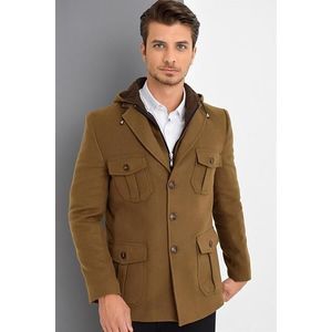 K7538 DEWBERRY MEN'S COAT - FLAT CAMEL obraz