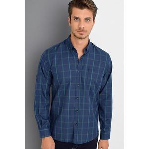 G673 DEWBERRY MENS SHIRT-PLAIN NAVY BLUE obraz