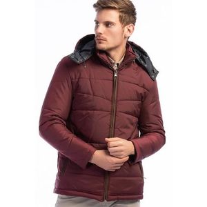 M8623 DEWBERRY COAT-PLAIN BURGUNDY obraz