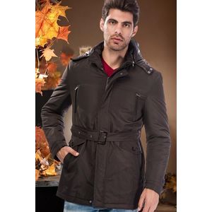 M8633 DEWBERRY MEN'S COAT-PLAIN COFFEE obraz