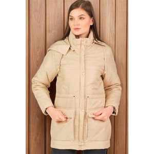 Z6703 DEWBERRY WOMEN'S TOPPER-PLAIN BEIGE obraz