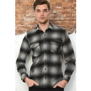 G697 DEWBERRY MENS SHIRT-BLACK-ANTHRACITE obraz