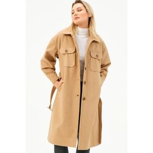 Z6777 DEWBERRY WOMEN'S COAT-CAMEL obraz