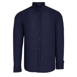 G721 DEWBERRY MENS SHIRT-PLAIN NAVY BLUE obraz