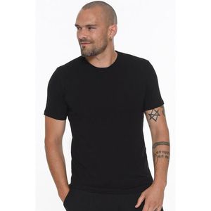 T8569 DEWBERRY BICYCLE COLLAR MEN'S T-SHIRT-LIGHT BLACK obraz