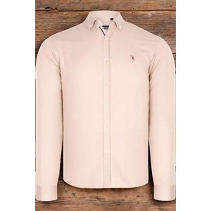 G674 DEWBERRY MEN'S SHIRT-PLAIN BEIGE obraz