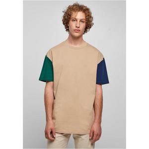 Organické oversized tričko Colorblock unionbéžová obraz