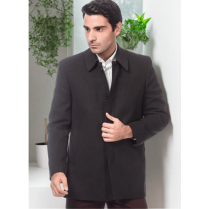 PLT8206 DEWBERRY MEN'S COAT-STRAIGHT ANTHRACITE obraz