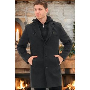 PLT8371 DEWBRRY MEN'S COAT-LIGHT ANTHRACITE obraz