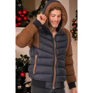 M8649 DEWBERRY MEN'S COAT-PLAIN NAVY BLUE obraz