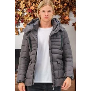 M8657 DEWBERRY MEN'S COAT-PLAIN ANTHRACITE obraz