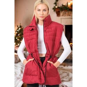 Z6747 DEWBERRY WOMEN'S VEST-PLAIN BURGUNDY obraz