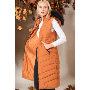 Z6752 DEWBERRY LADIES' VEST-PLAIN TAN obraz