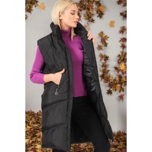 Z6743 DEWBERRY WOMEN'S VEST-PLAIN BLACK obraz