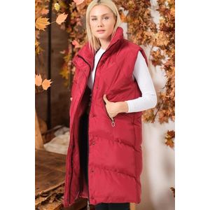 Z6743 DEWBERRY LADIES' VEST-PLAIN BURGUNDY obraz