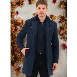 PLT8371 DEWBRRY MEN'S COAT-STRAIGHT OPEN NAVY obraz