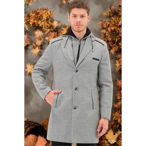 PLT8371 DEWBRRY MEN'S COAT-STRAIGHT GREY obraz