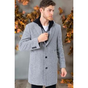 PLT8395 DEWBERRY BATTAL COAT-LIGHT DIAGONAL GREY obraz