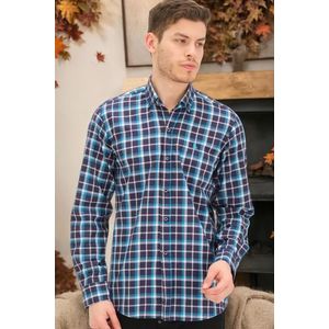 G741 DEWBERRY MEN'S SHIRT-BLUE-NAVY BLUE obraz