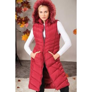 Z6725 DEWBERRY WOMEN'S VEST-DARK BURGUNDY obraz