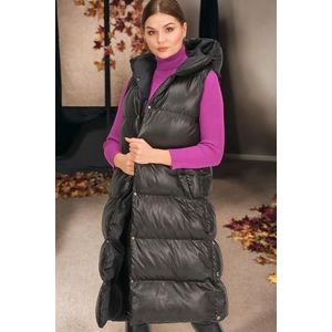 Z6733 DEWBERRY HK STYLE WOMEN'S VEST-STRAIGHT BLACK obraz