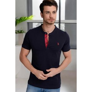 T8560 DEWBERRY T-SHIRT-DARK NAVY BLUE obraz