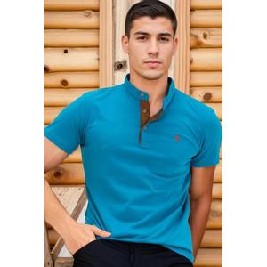 T8560 DEWBERRY T-SHIRT-DARK TURQUOISE-2 obraz