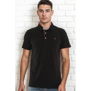 T8582 DEWBERRY MEN'S T-SHIRT-PLAIN BLACK obraz