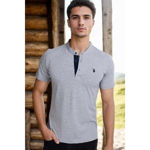 T8560 DEWBERRY T-SHIRT-LIGHT GREY obraz