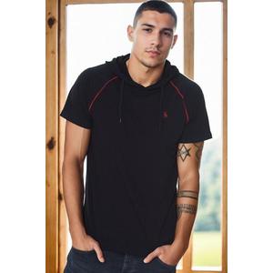 T8570 DEWBERRY HOODED MEN'S T-SHIRT-DARK NAVY BLUE obraz