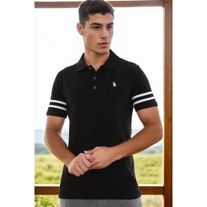 T8585 DEWBERRY MEN'S T-SHIRT-BLACK-WHITE-2 obraz