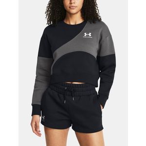 Černá mikina Under Armour Essential Fleece Crop Crew obraz