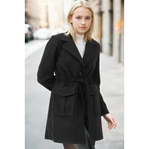 Z6778 DEWBERRY WOMEN'S COAT-BLACK-2 obraz