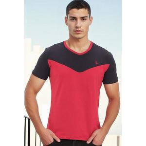 T8591 DEWBERRY MENS T-SHIRT-DARK BURGUNDY obraz