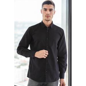 G721 DEWBERRY MEN'S SHIRT-DARK BLACK obraz