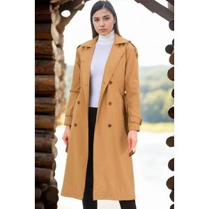 Z6737 DEWBERRY WOMEN'S TRENCH COAT-DARK CAMEL obraz