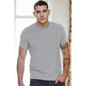 T8569 DEWBERRY BICYCLE COLLAR MEN'S T-SHIRT-GREY-2 obraz