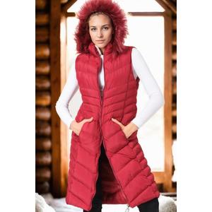 Z6725 DEWBERRY WOMEN'S VEST-PLAIN BURGUNDY obraz