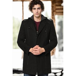 PLT8334 DEWBERRY MEN'S COAT-BLACK-2 obraz