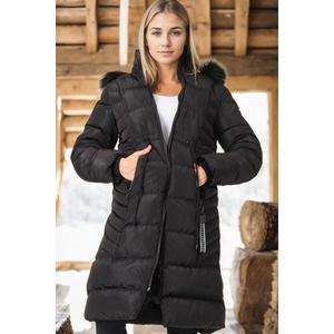 Z6758 DEWBERRY WOMEN'S COAT-PLAIN BLACK obraz