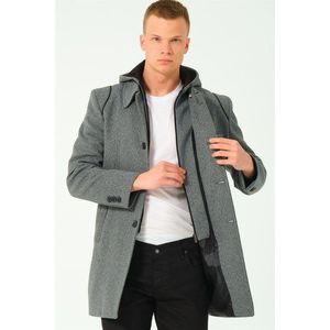 PLT8335 DEWBERRY MEN'S COAT-DARK GREY-2 obraz