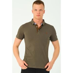 T8582 DEWBERRY MEN'S T-SHIRT-DARK KHAKI-2 obraz