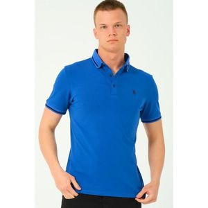 T8586 DEWBERRY MEN'S POLO NECK T-SHIRT-SAX-2 obraz