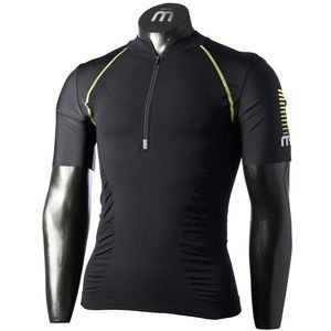 Pánské tričko Mico M1 Trail Zip Neck Nero obraz