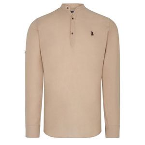 G783 DEWBERRY JUDGE COLLAR MEN'S SHIRT-BEIGE obraz