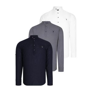 TRIPLE SET G783 DEWBERRY JUDGE COLLAR SHIRT-NAVY-WHITE-ANTHRACITE obraz