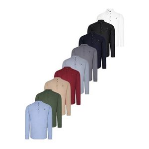 SET OF NINE G783 DEWBERRY JUDGE COLLAR SHIRT-BLACK-WHITE-NAVY-BURGUNDY-BLUE-KHAKI-BEIGE-ANTHRACITE-GREY obraz