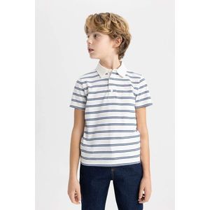 DEFACTO Boy Striped Pique Short Sleeve Polo T-Shirt obraz