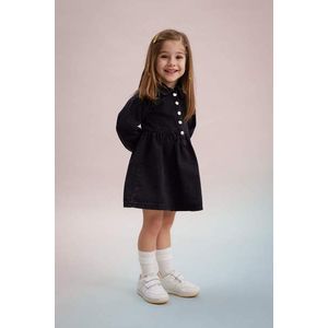 DEFACTO Baby Girl Long Sleeve Jean Dress obraz